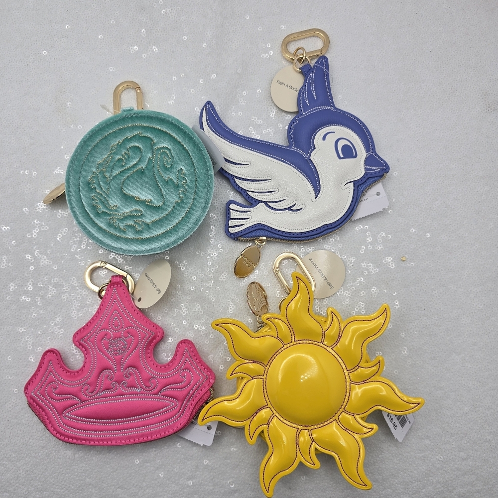 Disney Princess Snow White Mulan Aurora Rapunzel Coin Purses B&BW